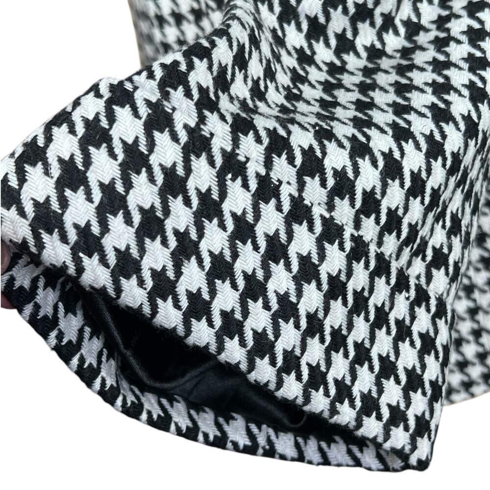 Lis Women’s Houndstooth Cashmere, Wool & Silk Blend Swing Coat Size Large NWT - Picture 7 of 15